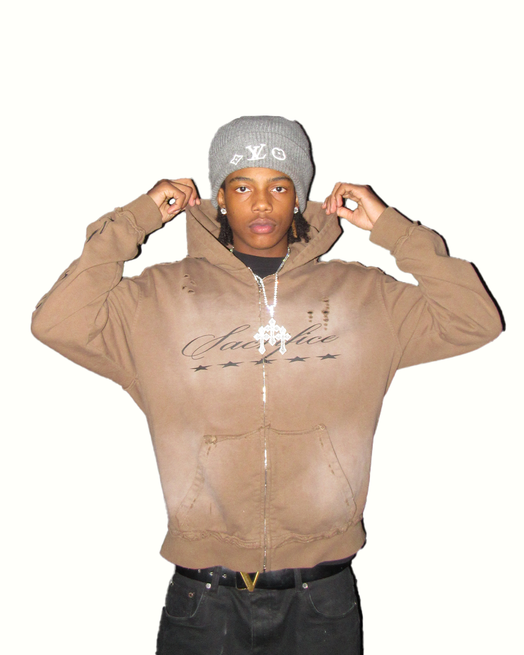 Sacrifice Zip-up Brown